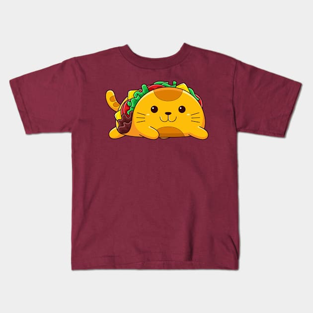 Cat Taco Kids T-Shirt by MEDZ